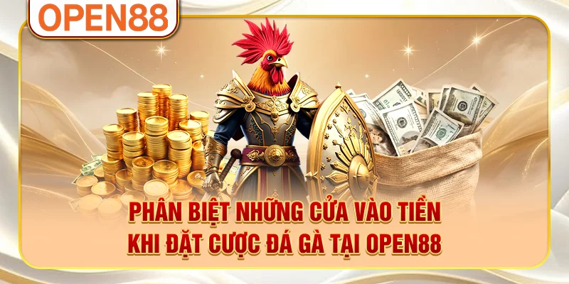 Phân biệt những cửa vào tiền khi đặt cược đá gà tại OPEN88
